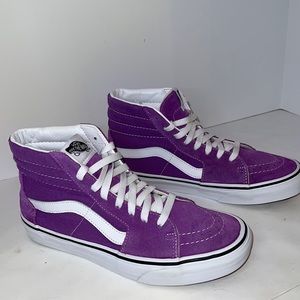 VANS SK8-HI SKATEBOARD OFF THE WALL HI-TOP PURPLE SNEAKERS SZ MENS 7.5 WOMEN 9.